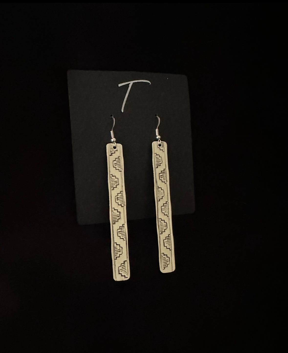 Silver Navajo Design Earrings