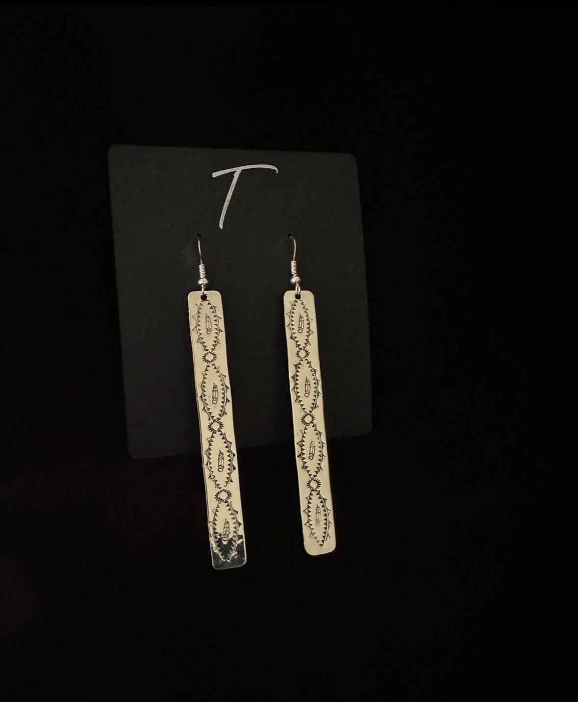 Silver Navajo Design Earrings