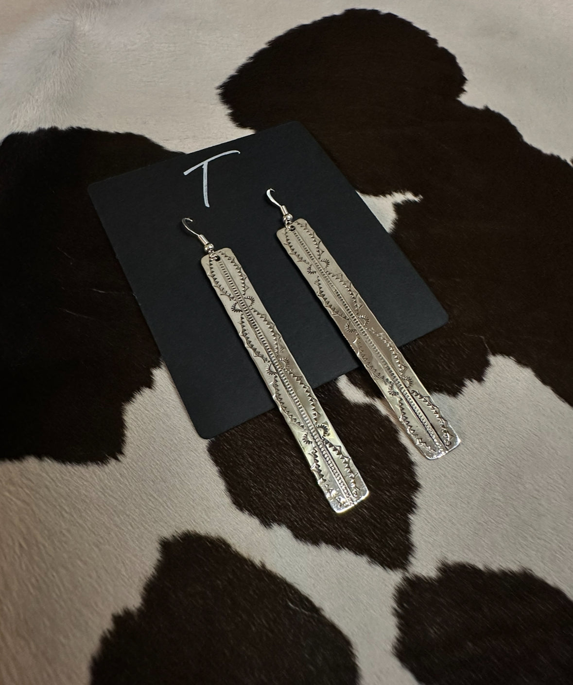 Silver Navajo Design Earrings