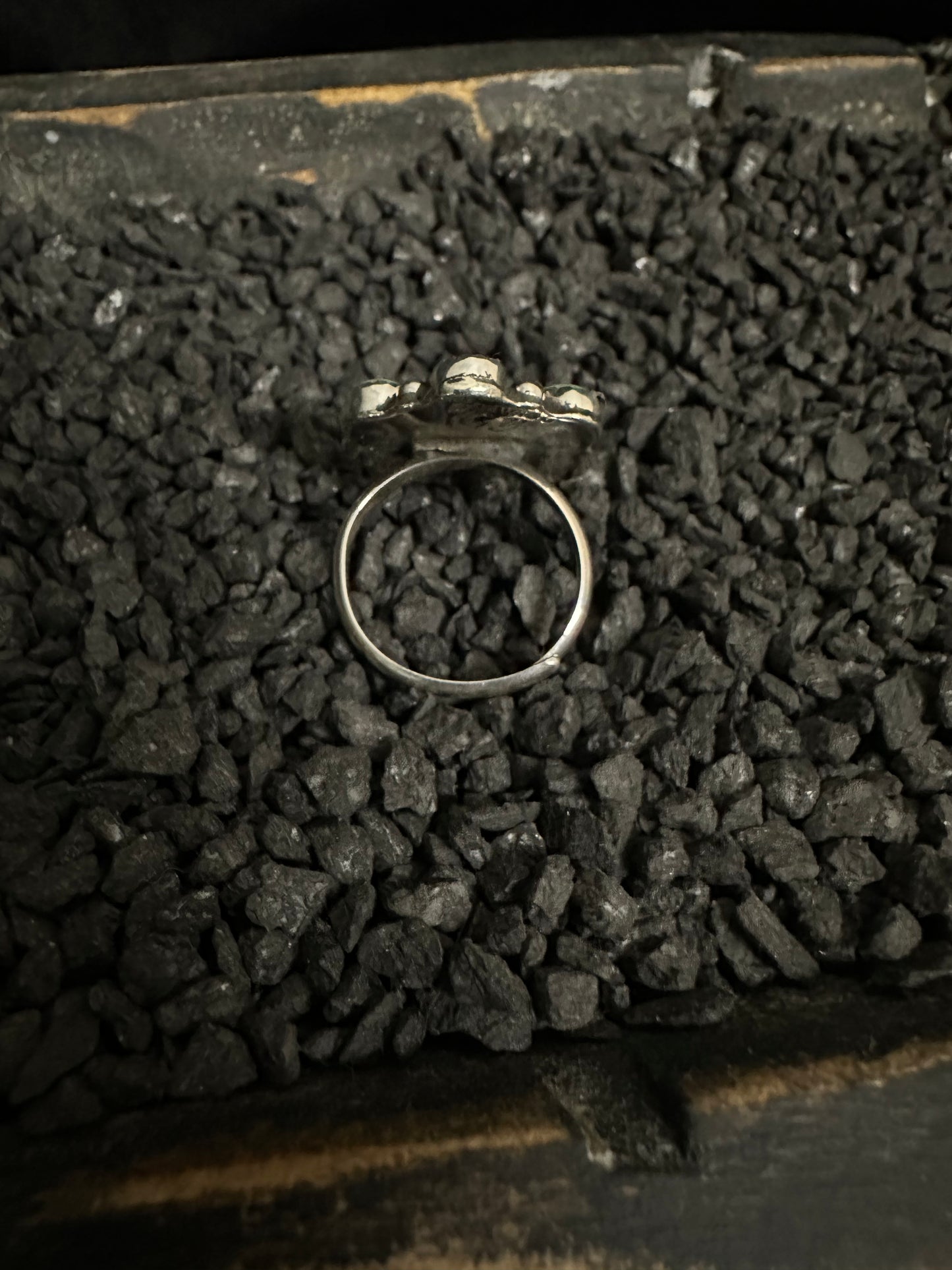 Turquoise Cluster Adjustable Ring