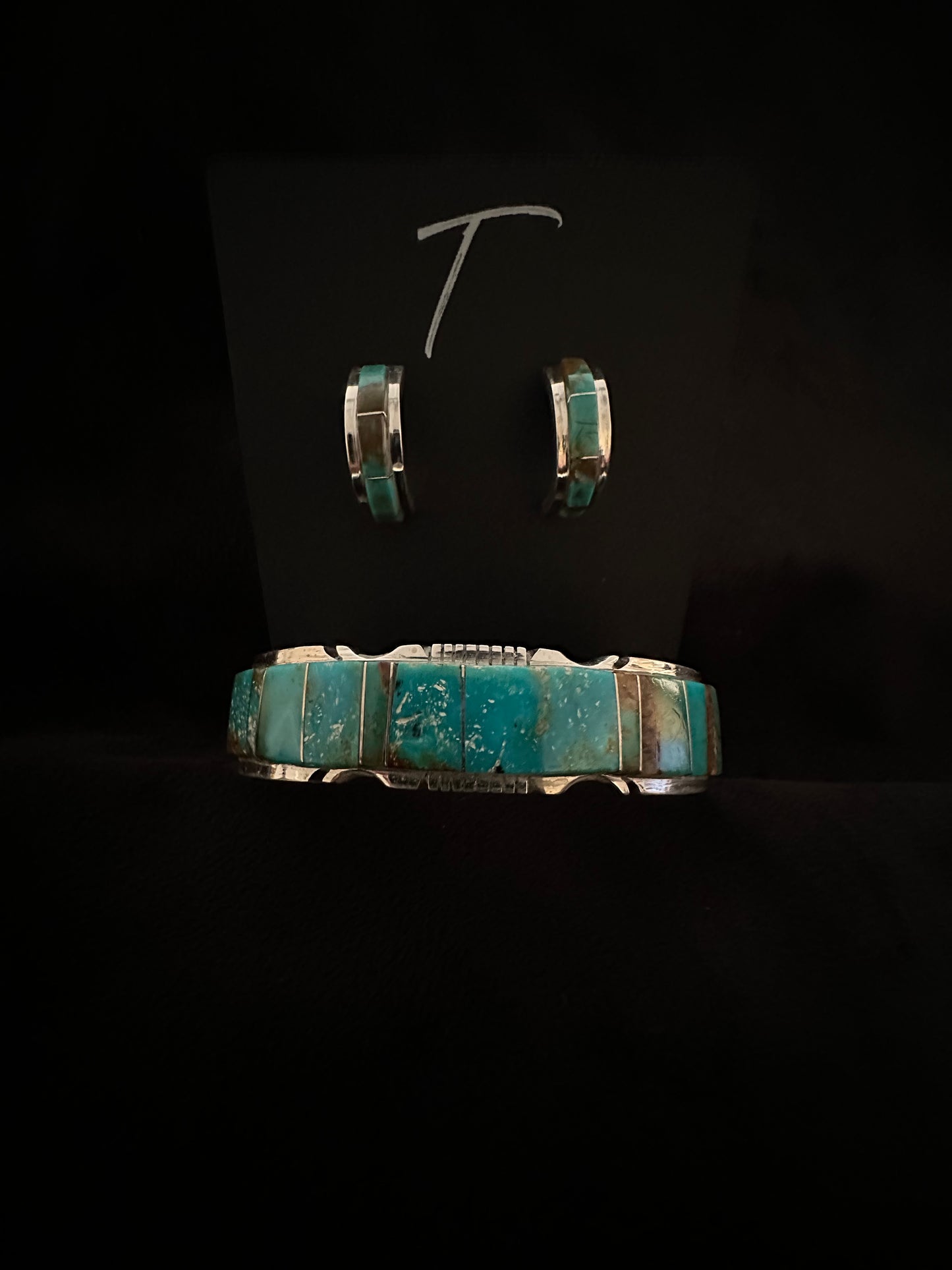 Turquoise 2 Piece Set Bracelet and Earrings