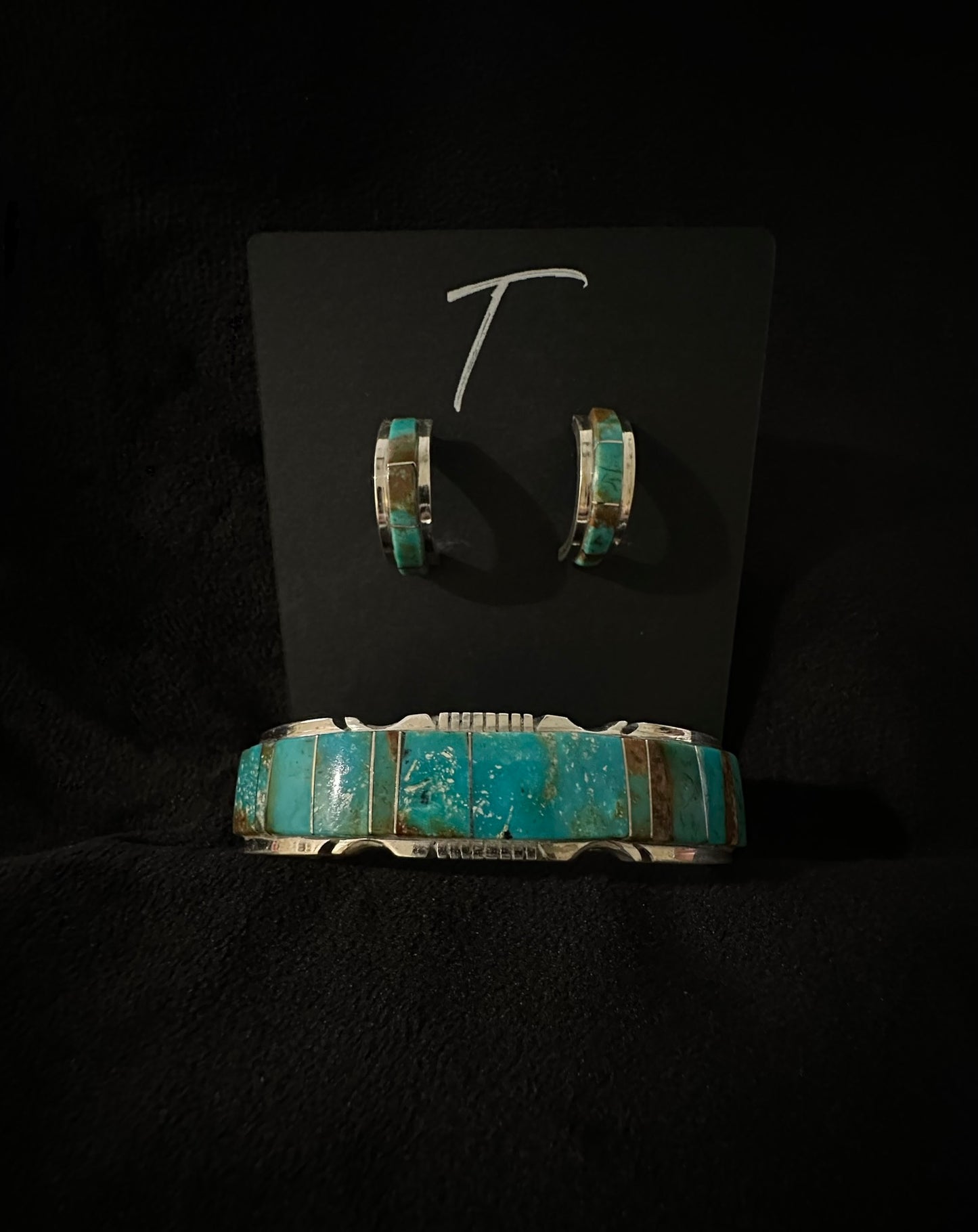 Turquoise 2 Piece Set Bracelet and Earrings