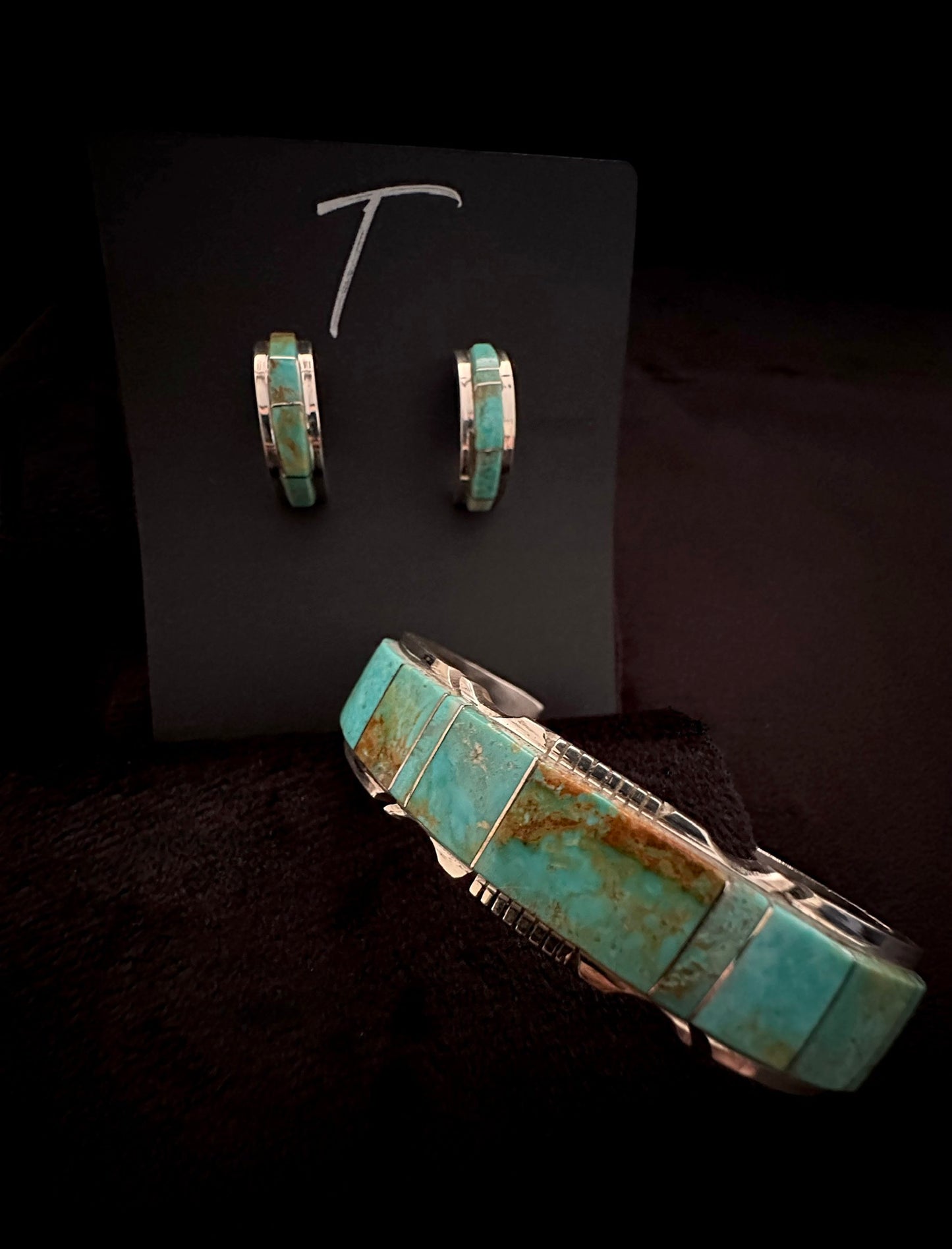 Turquoise 2 Piece Set Bracelet and Earrings
