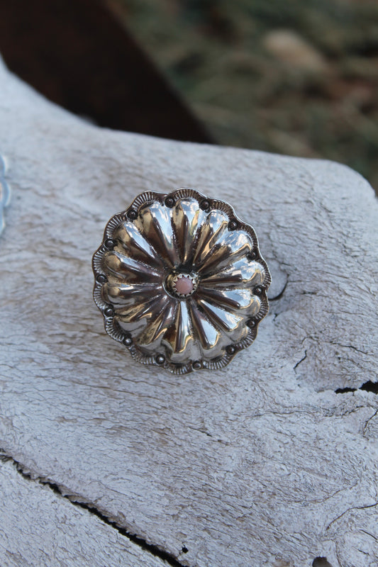 Pink Conch Earrings Concho 4mm