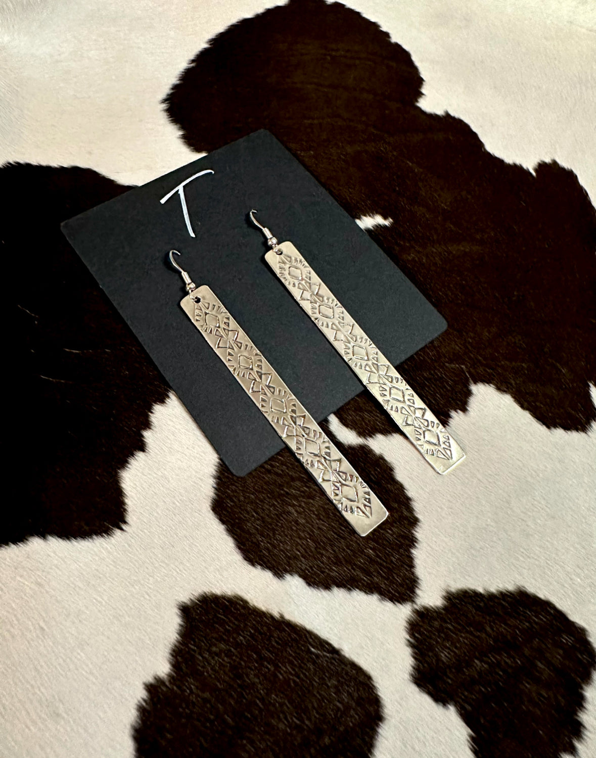 Silver Navajo Design Earrings