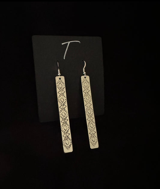 Silver Navajo Design Earrings