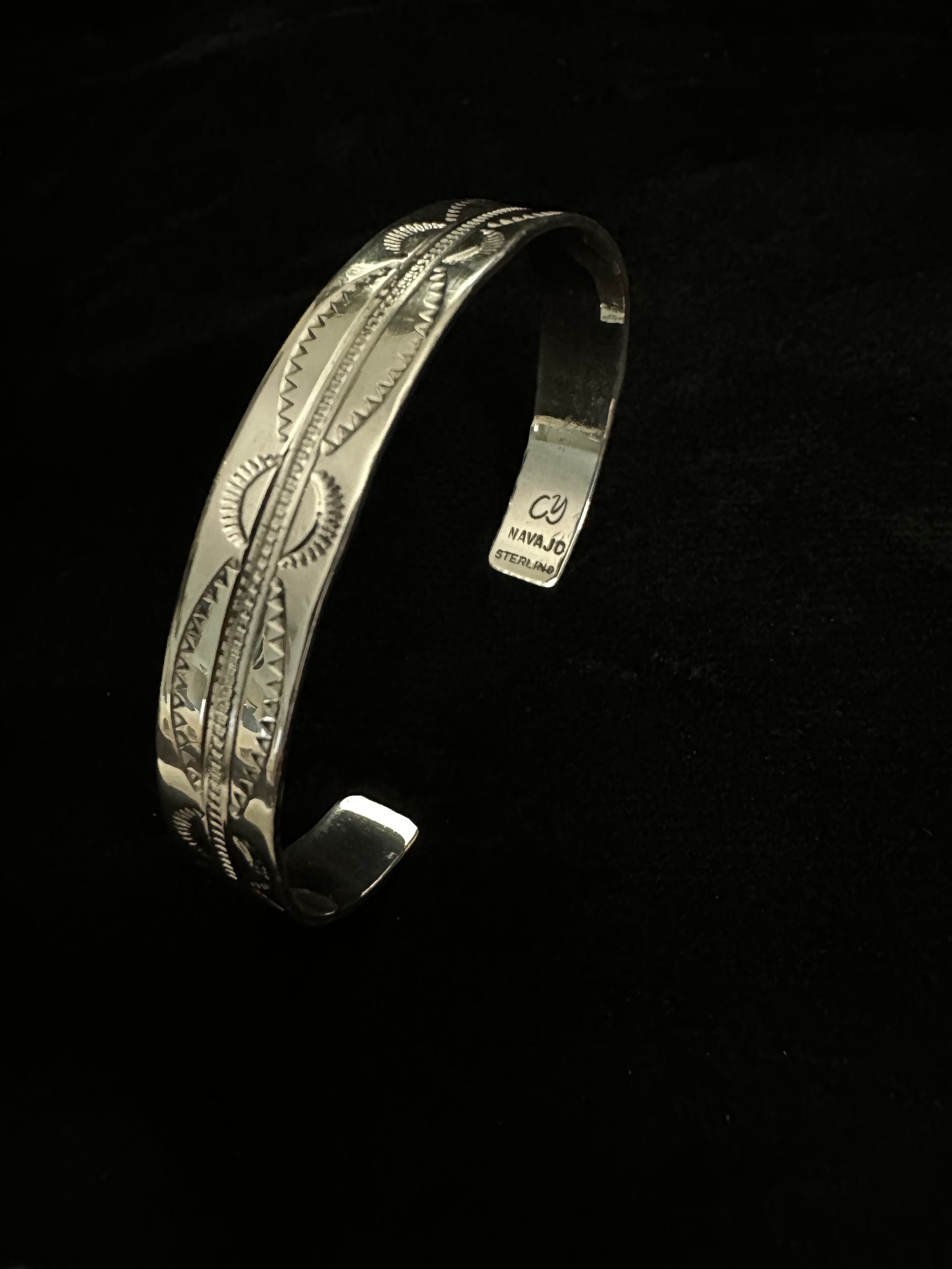 40s〜50s Navajo Sterling Silver Bracelet Silver Navajo Design Bracelet – Texas Turquoise Traders