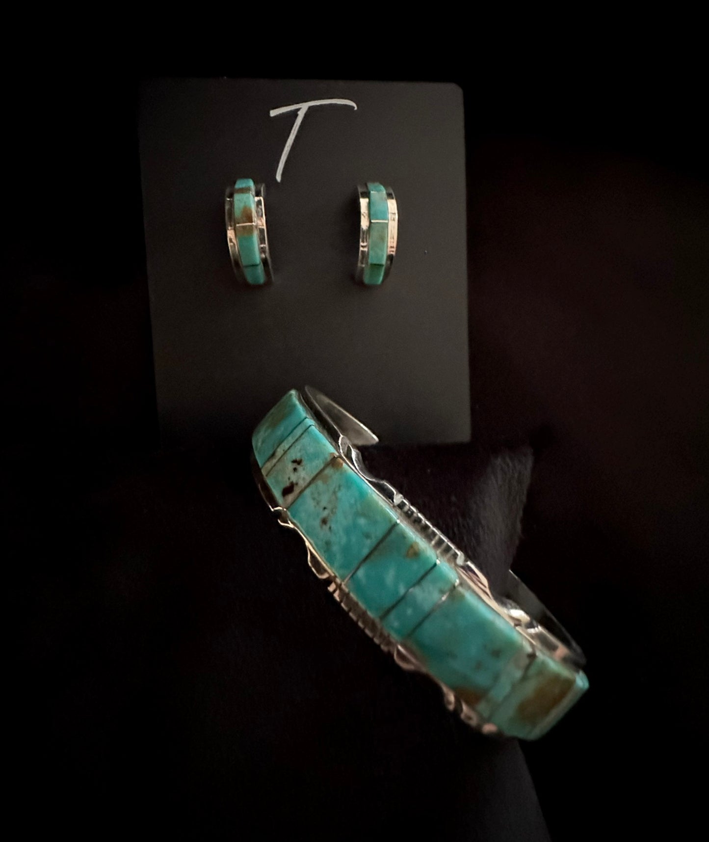 Turquoise 2 Piece Set Bracelet and Earrings