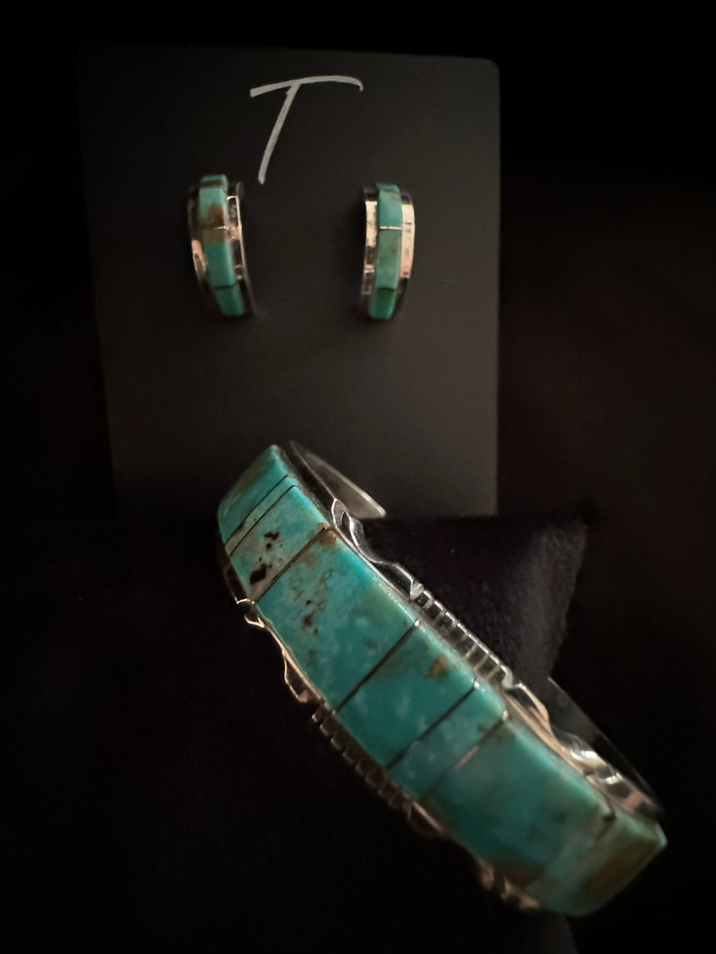 Turquoise 2 Piece Set Bracelet and Earrings